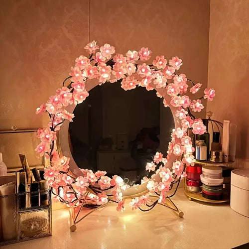 1PC 96LEDS Pink Cherry Blossom Vine Lights, Branch Lights, 8 Flashing Modes, USB Powered,used for Bedrooms Indoor Home Party