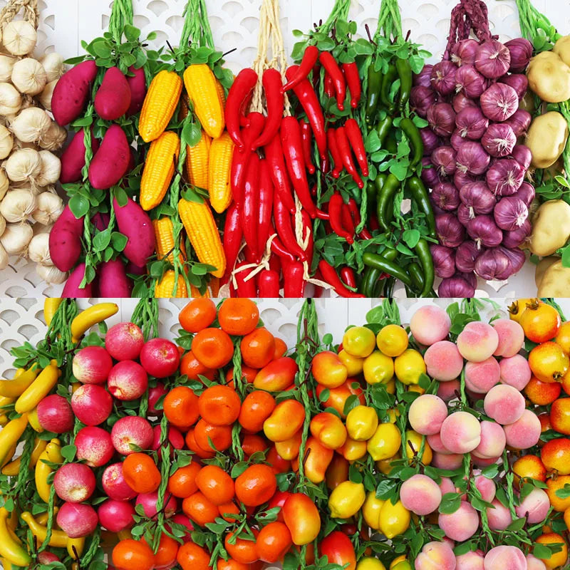 Artificial Fruit Vegetables Foam Imitation Chili Pepper Simulation Food Vegetables Kitchen Garden Home Wall Decor Photography Props Restaurant decoration