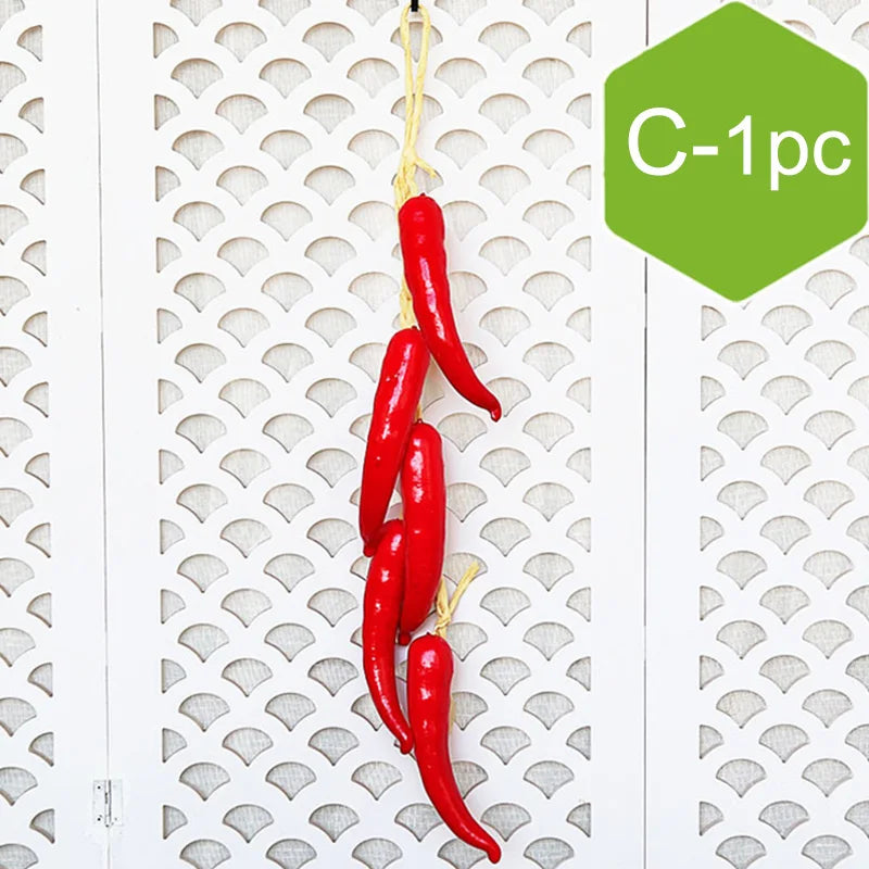 Artificial Fruit Vegetables Foam Imitation Chili Pepper Simulation Food Vegetables Kitchen Garden Home Wall Decor Photography Props Restaurant decoration