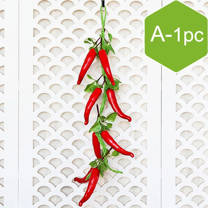 Artificial Fruit Vegetables Foam Imitation Chili Pepper Simulation Food Vegetables Kitchen Garden Home Wall Decor Photography Props Restaurant decoration