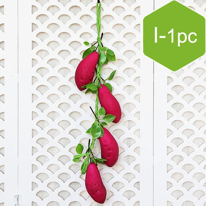 Artificial Fruit Vegetables Foam Imitation Chili Pepper Simulation Food Vegetables Kitchen Garden Home Wall Decor Photography Props Restaurant decoration