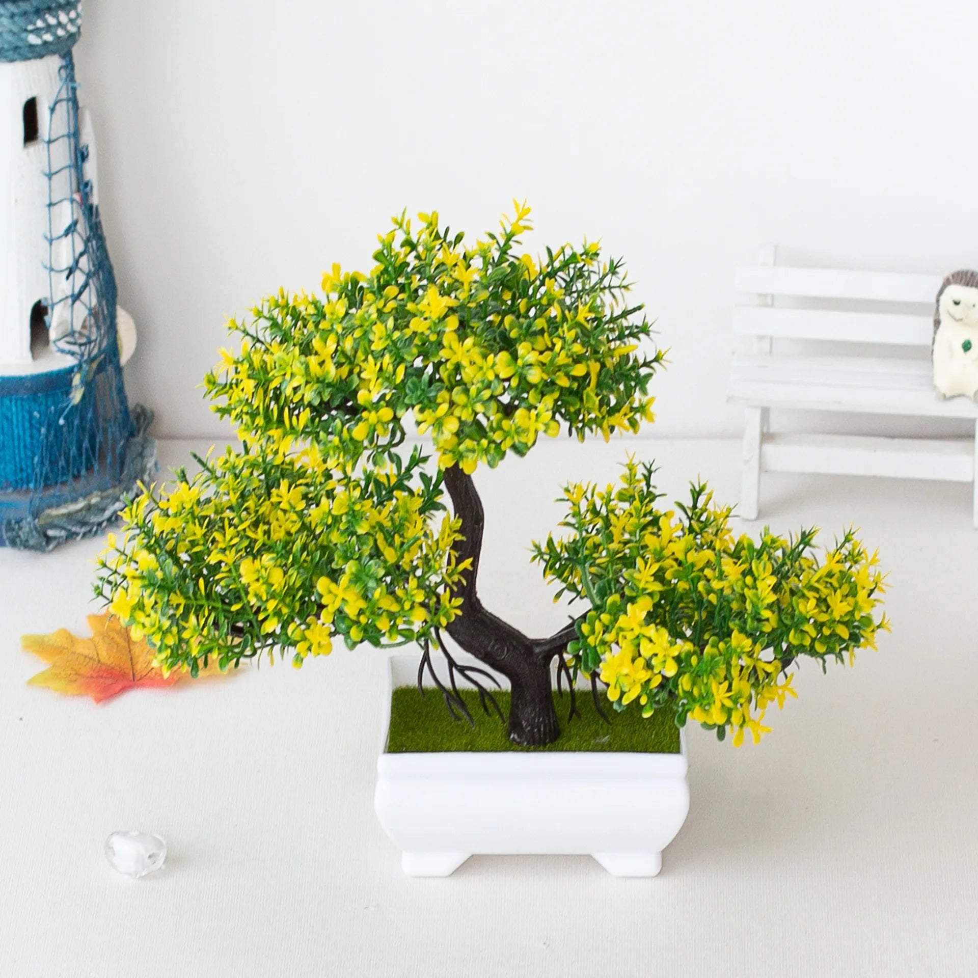 Artificial Plants Bonsai Small Tree Pot Decorating Plant Flowers Potted Ornaments For Home Room Table Decoration Hotel Garden Decor