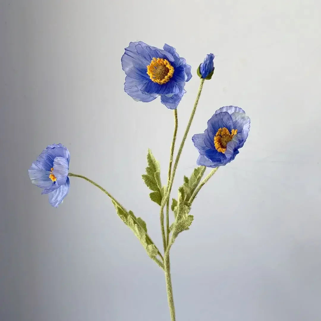 Artificial Flowers Poppy Silk Flowers Long Stem Housewarming Garden Table Wedding DIY Party Wedding Bridal Bouquet Decor