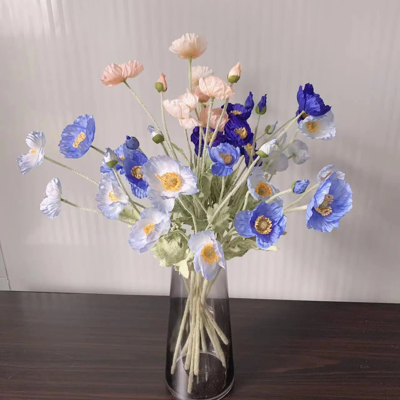 Artificial Flowers Poppy Silk Flowers Long Stem Housewarming Garden Table Wedding DIY Party Wedding Bridal Bouquet Decor
