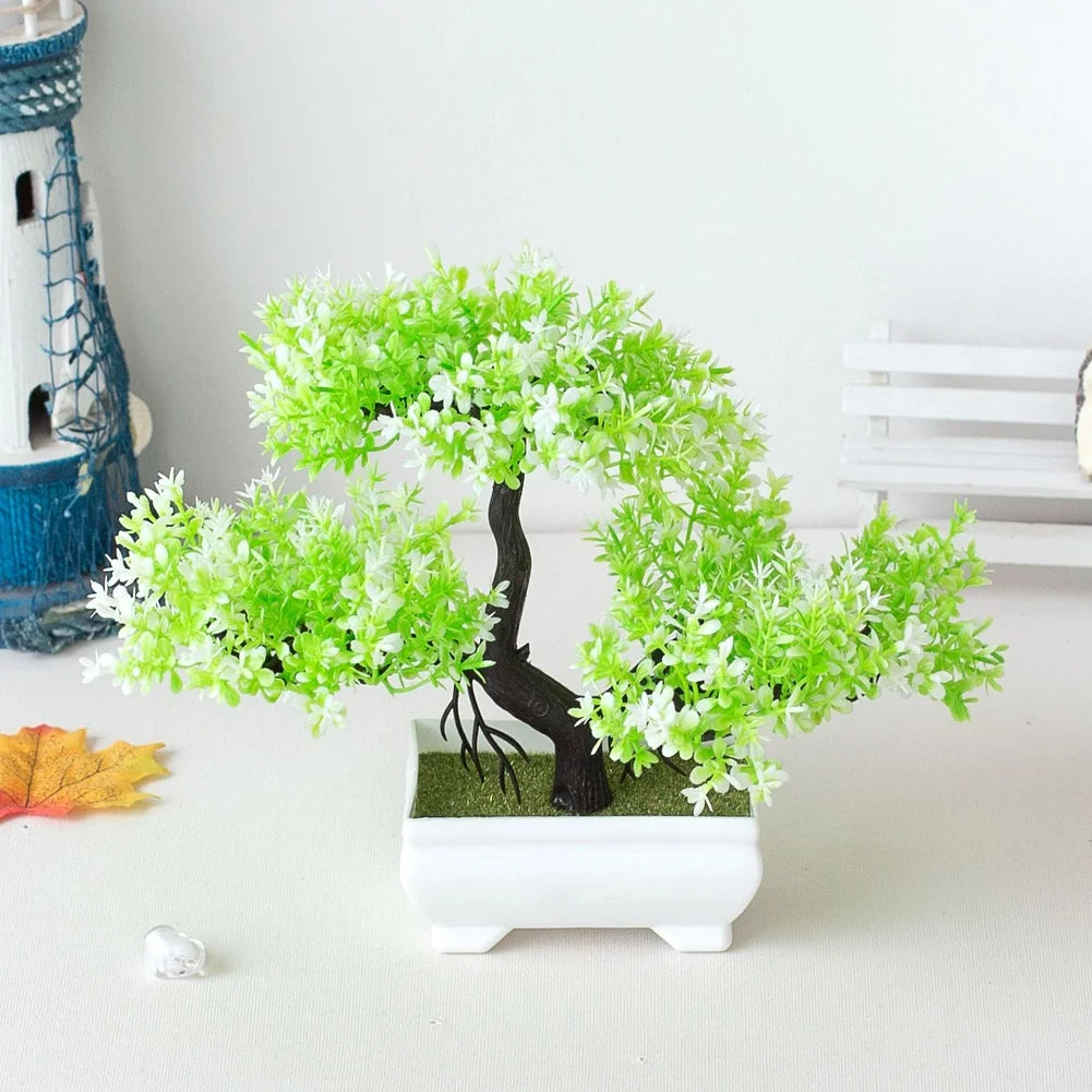 Artificial Plants Bonsai Small Tree Pot Decorating Plant Flowers Potted Ornaments For Home Room Table Decoration Hotel Garden Decor