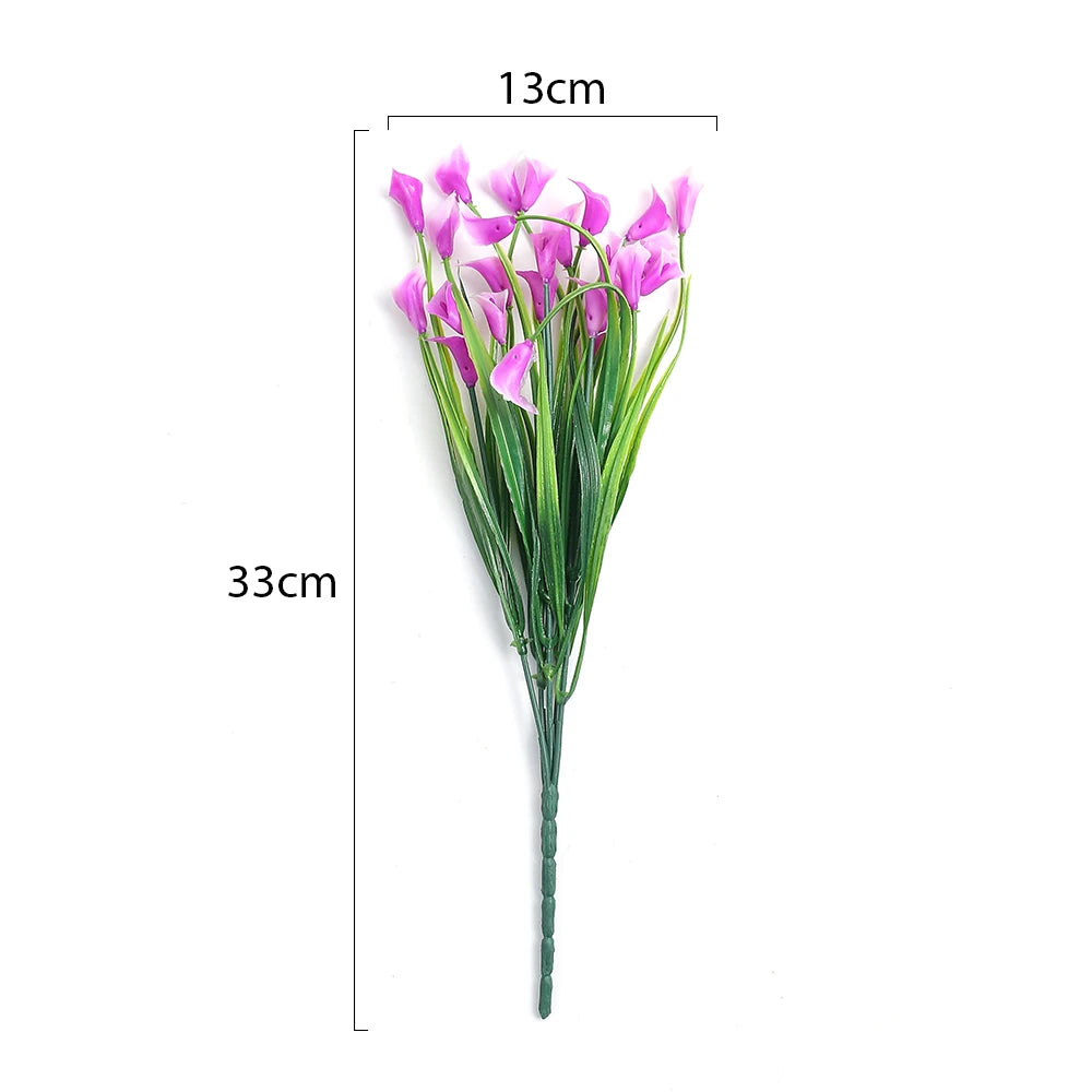 Artificial Flowers Bouquet 33cm Silk Flowers for Home Room Decor Garden Wedding Decoration Outdoor Vase Flower Arrangement Plant