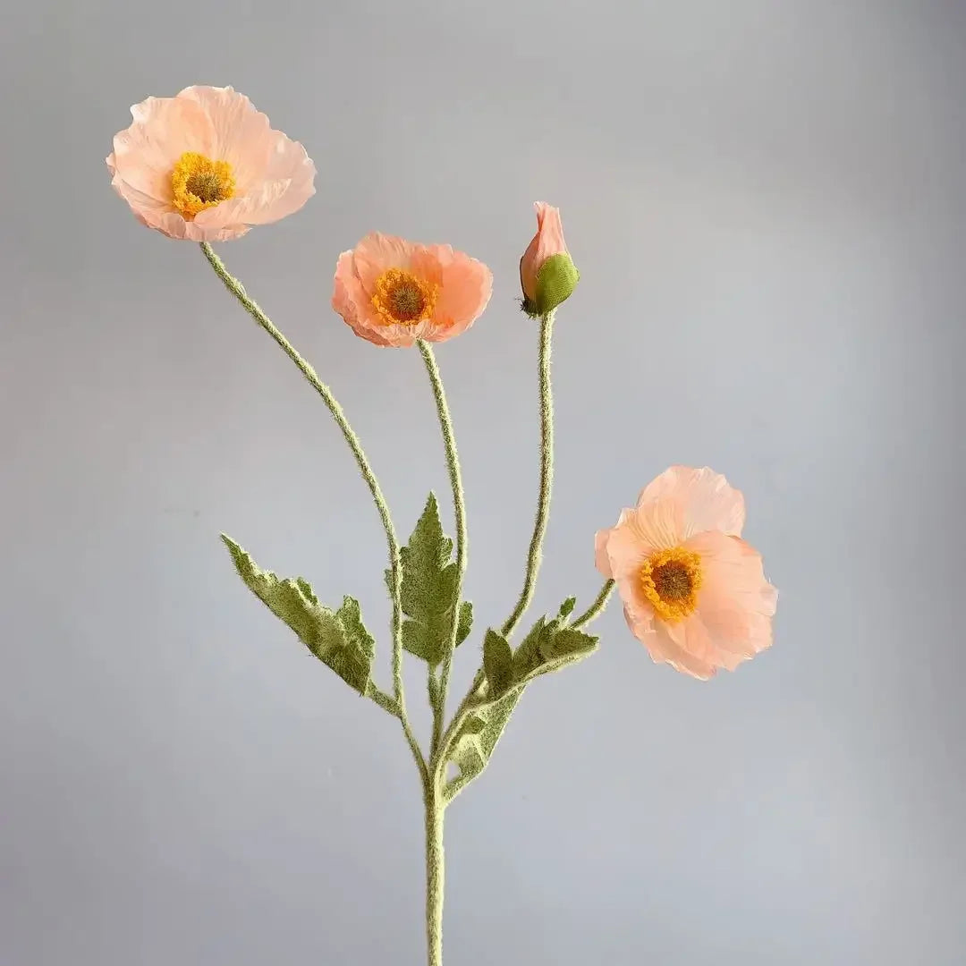 Artificial Flowers Poppy Silk Flowers Long Stem Housewarming Garden Table Wedding DIY Party Wedding Bridal Bouquet Decor