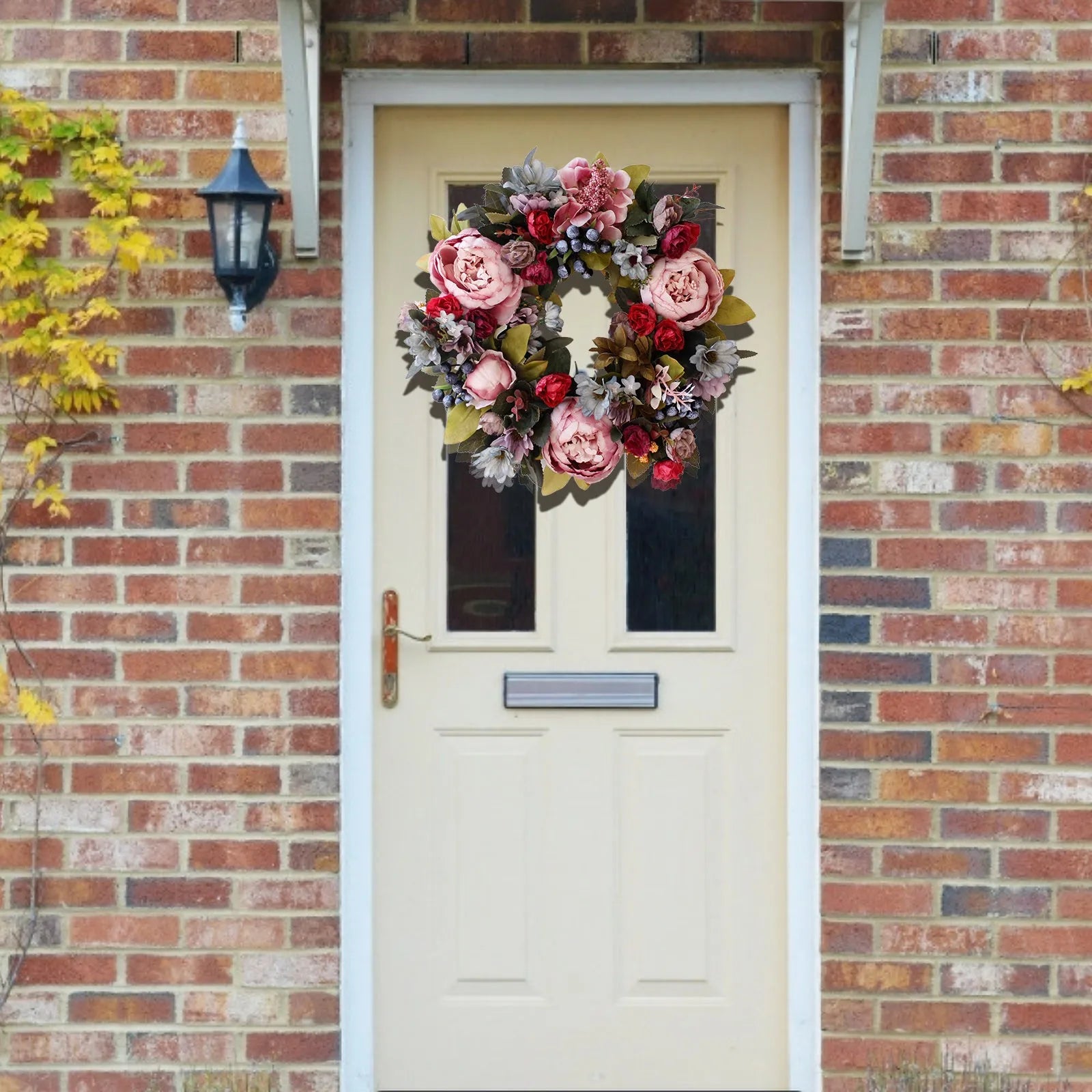 Artificial Wreath Imitation Peony Wreath Wall Decoration Door Hanging Garland Holiday Decorations Home Door Decoration