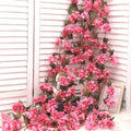 Artificial Flower Silk Cherry Blossom Hanging Vine Home Garden Wedding Garland Arch Party Cherry Blossom Wall Decoration
