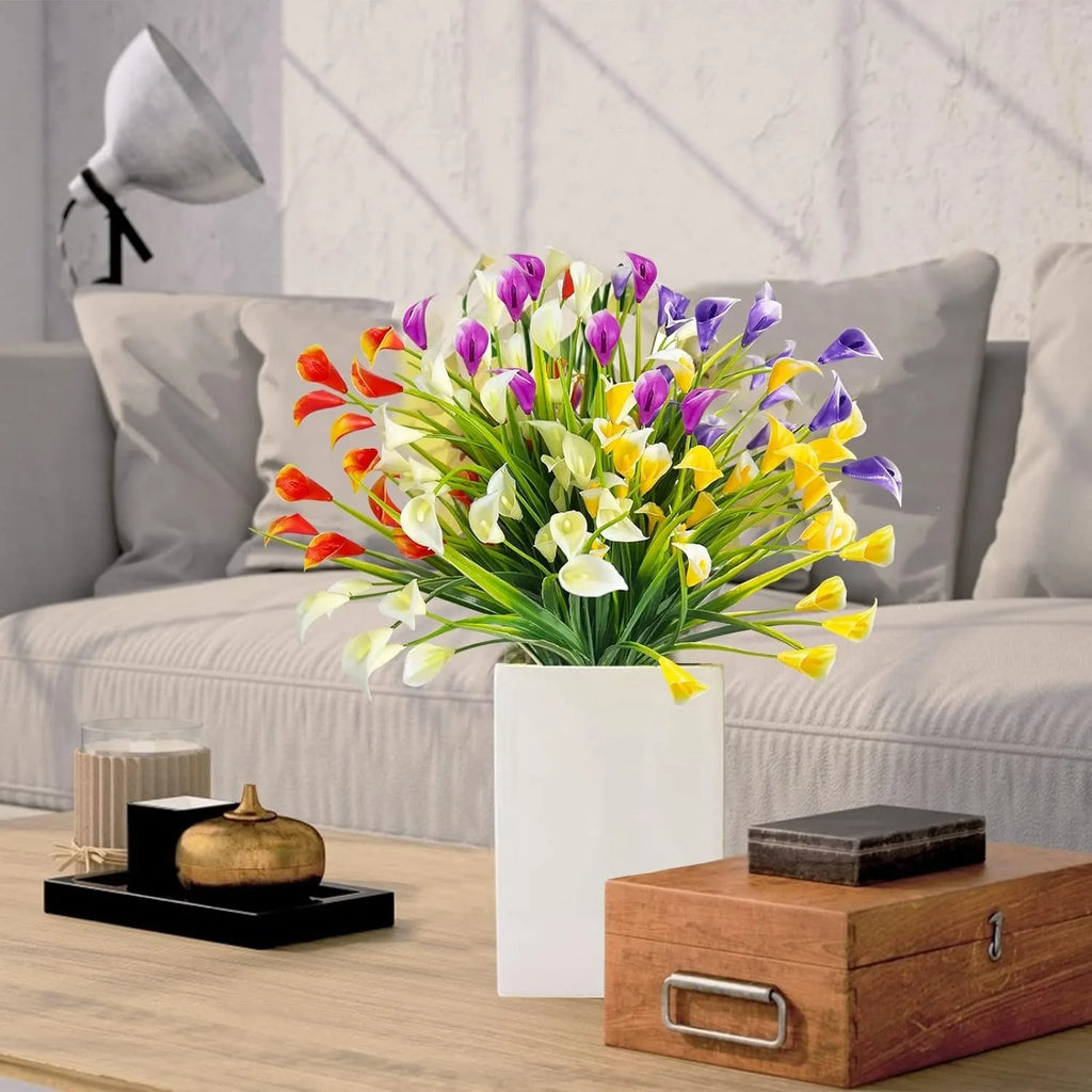 Artificial Flowers Bouquet 33cm Silk Flowers for Home Room Decor Garden Wedding Decoration Outdoor Vase Flower Arrangement Plant