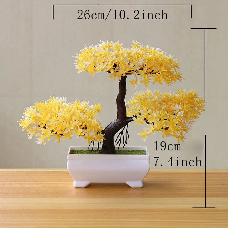 Artificial Tree Bonsai Simulation Plants Pot Plants for Garden Table Home Room Bedroom Decoration Outdoor Decorative Plant Ornaments