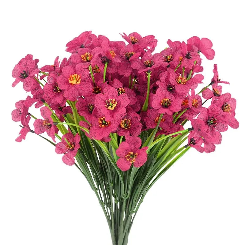 Artificial Violet Flowers Silk Flowers Grass Plants For Wedding Home Garden Decoration Birthday Xmas Party Decor Restaurant decoration