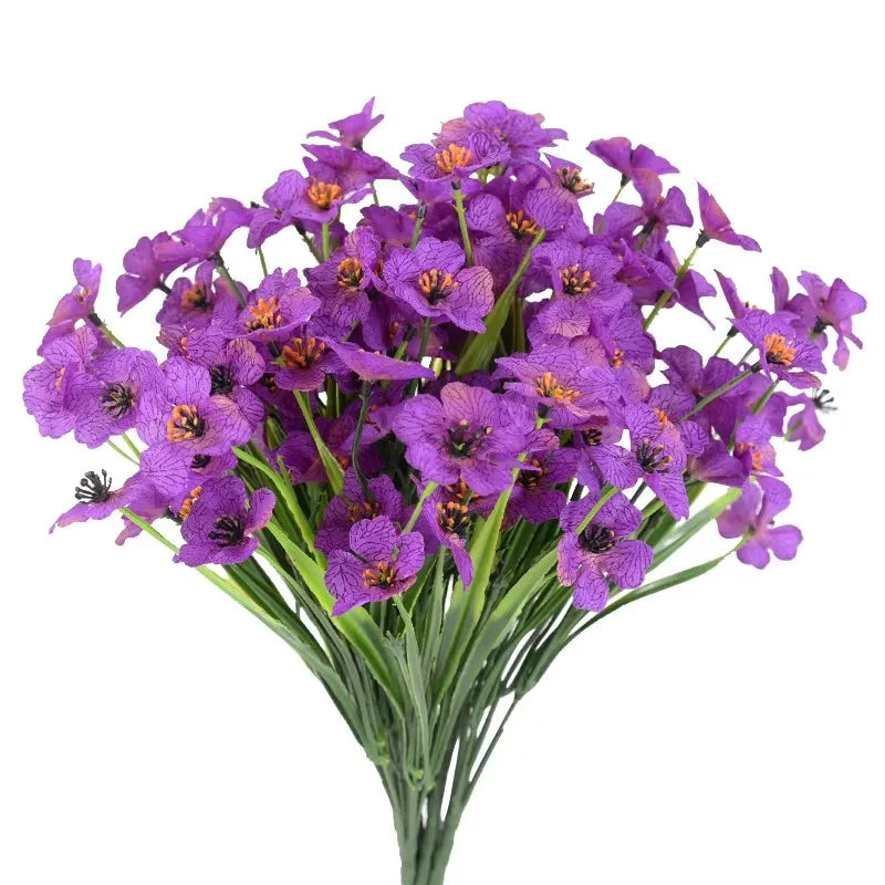 Artificial Violet Flowers Silk Flowers Grass Plants For Wedding Home Garden Decoration Birthday Xmas Party Decor Restaurant decoration