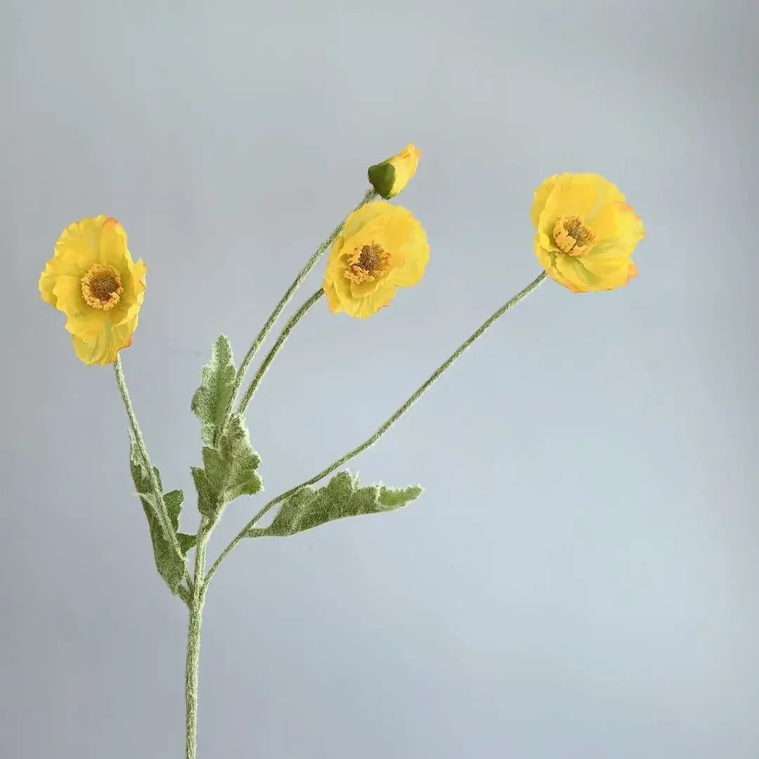 Artificial Flowers Poppy Silk Flowers Long Stem Housewarming Garden Table Wedding DIY Party Wedding Bridal Bouquet Decor
