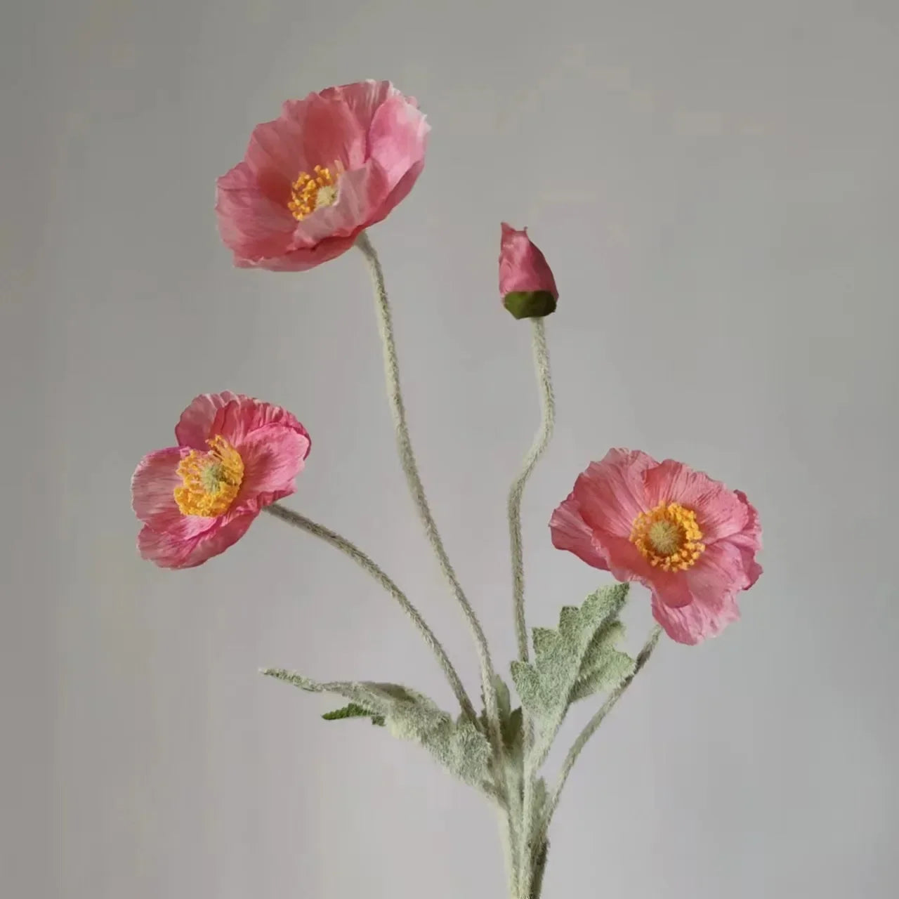 Artificial Flowers Poppy Silk Flowers Long Stem Housewarming Garden Table Wedding DIY Party Wedding Bridal Bouquet Decor