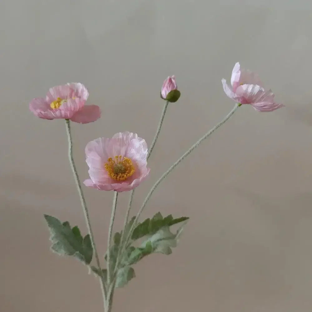 Artificial Flowers Poppy Silk Flowers Long Stem Housewarming Garden Table Wedding DIY Party Wedding Bridal Bouquet Decor