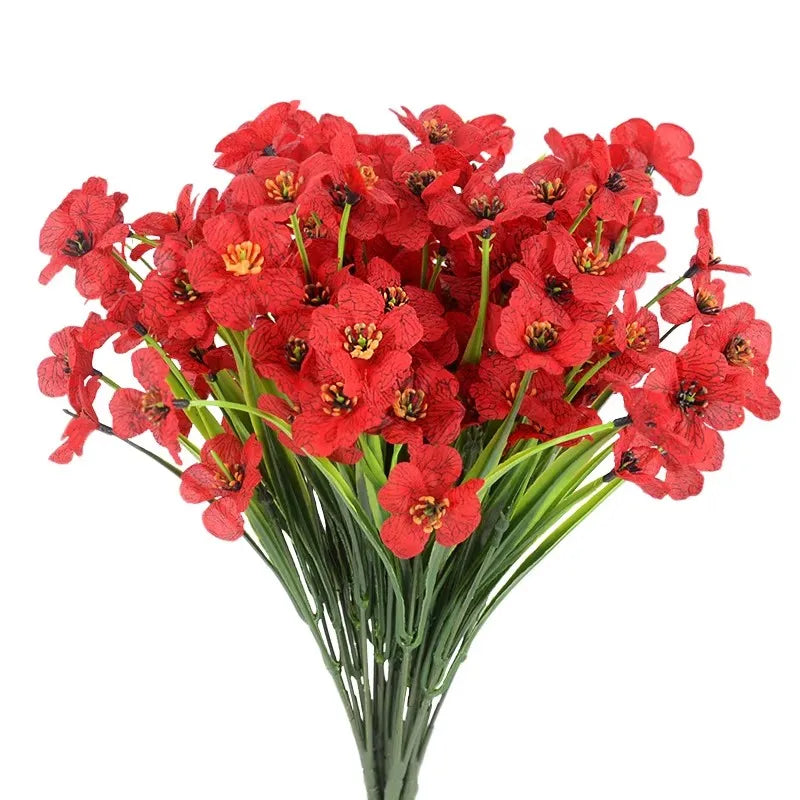 Artificial Violet Flowers Silk Flowers Grass Plants For Wedding Home Garden Decoration Birthday Xmas Party Decor Restaurant decoration