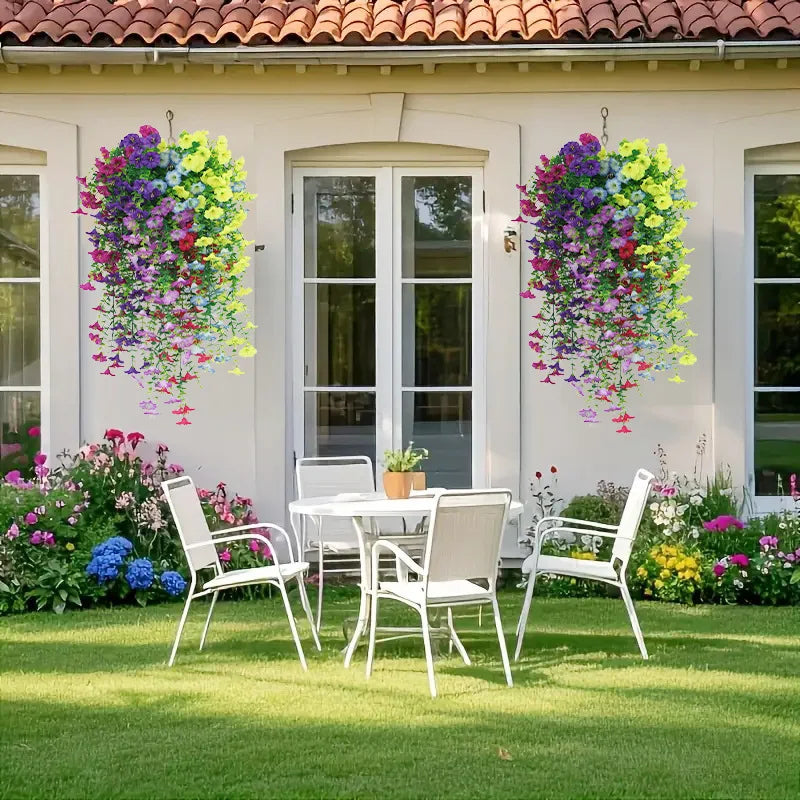 Artificial Flower New Artificial Hanging Flowers and Plants 2025 UV-resistant and Realistic Room Decor Wedding