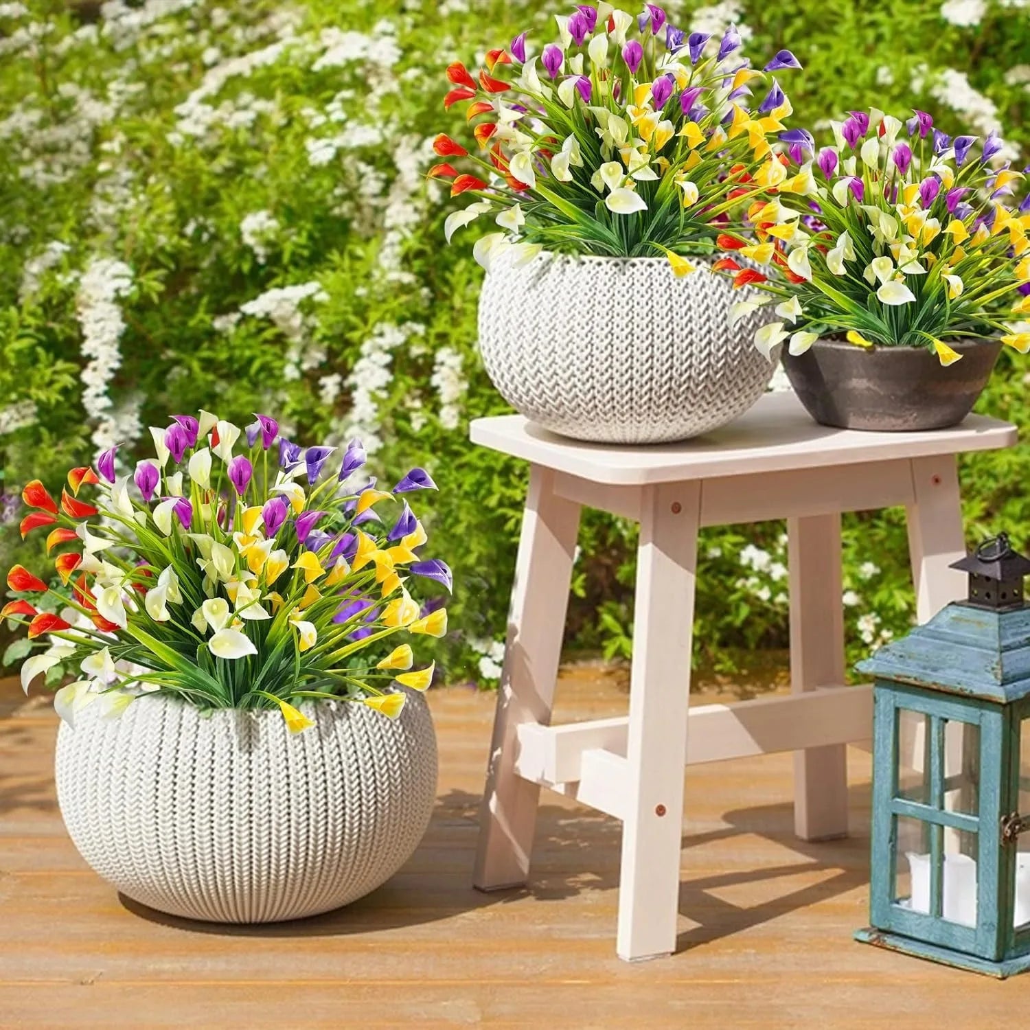 Artificial Flowers Bouquet 33cm Silk Flowers for Home Room Decor Garden Wedding Decoration Outdoor Vase Flower Arrangement Plant