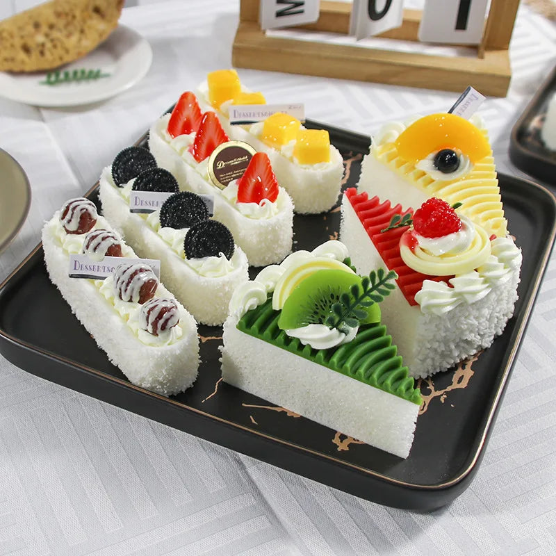 Artificial Fruit Cake Dessert Bread Cream Party Decoration Imitation Food Decor Photography Pro Food Simulation Cake Model Wedding