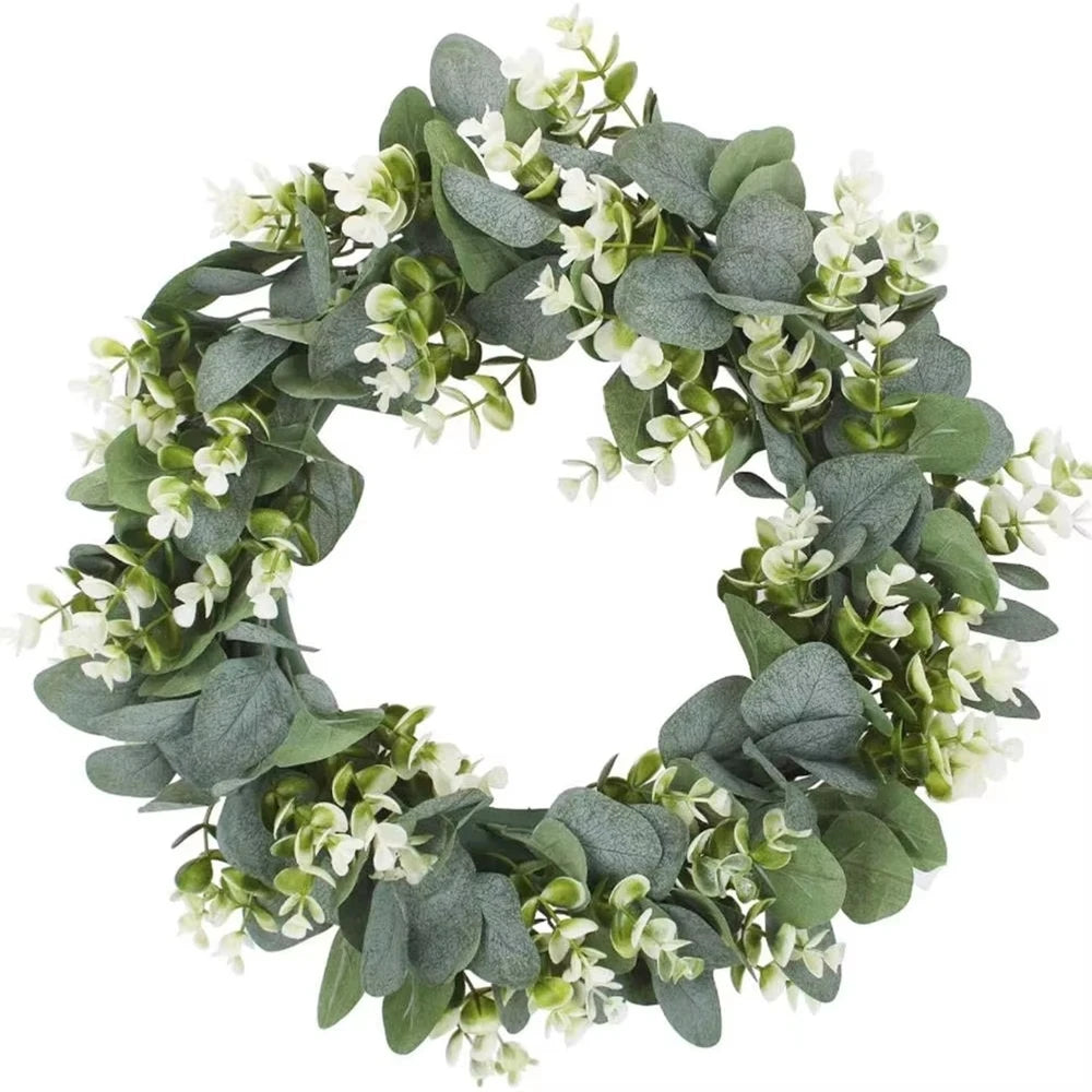 Artificial Plant Eucalyptu Wreath Wedding Holiday Supply Home Party Room Decoration Diy Photography Props Flower Background Wall