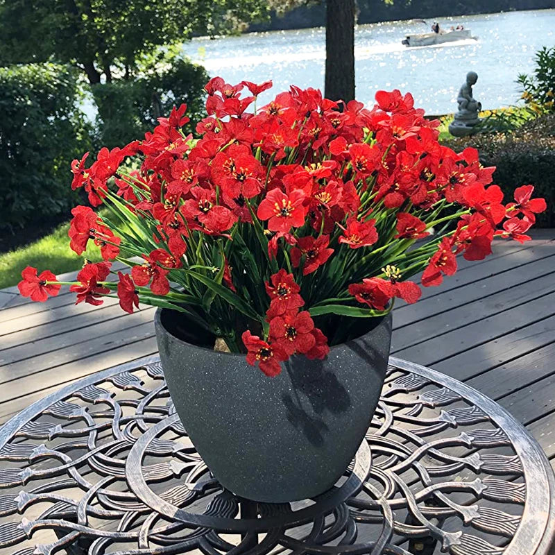 Artificial Violet Flowers Silk Flowers Grass Plants For Wedding Home Garden Decoration Birthday Xmas Party Decor Restaurant decoration
