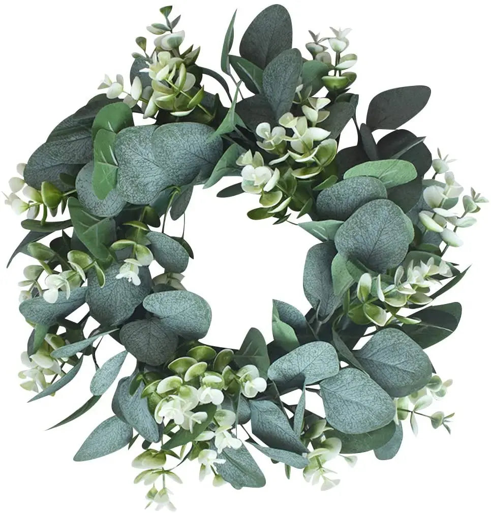 Artificial Plant Eucalyptu Wreath Wedding Holiday Supply Home Party Room Decoration Diy Photography Props Flower Background Wall