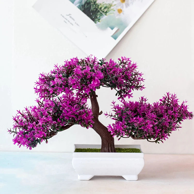 Artificial Plants Bonsai Small Tree Pot Decorating Plant Flowers Potted Ornaments For Home Room Table Decoration Hotel Garden Decor