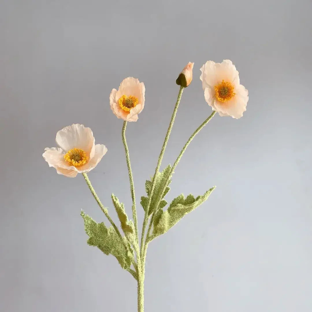 Artificial Flowers Poppy Silk Flowers Long Stem Housewarming Garden Table Wedding DIY Party Wedding Bridal Bouquet Decor