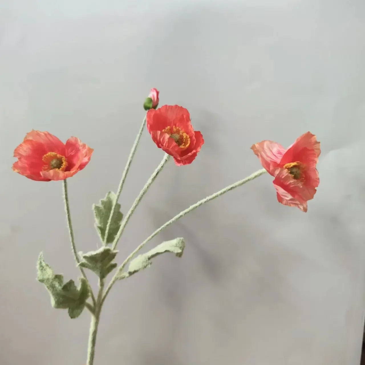Artificial Flowers Poppy Silk Flowers Long Stem Housewarming Garden Table Wedding DIY Party Wedding Bridal Bouquet Decor