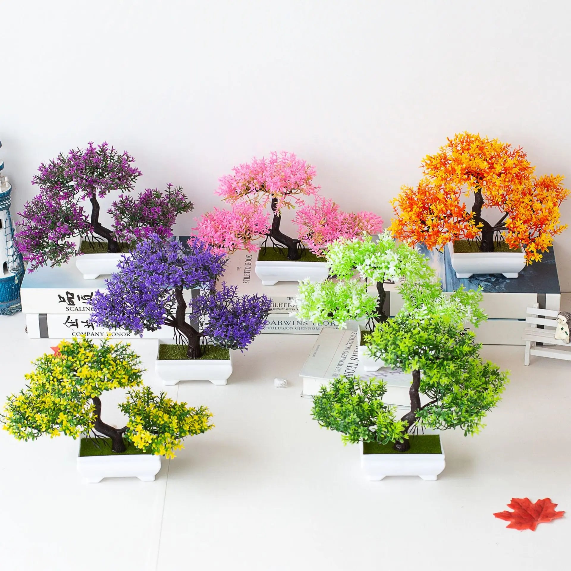 Artificial Tree Bonsai Simulation Plants Pot Plants for Garden Table Home Room Bedroom Decoration Outdoor Decorative Plant Ornaments