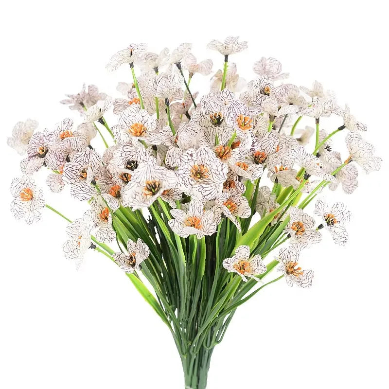 Artificial Violet Flowers Silk Flowers Grass Plants For Wedding Home Garden Decoration Birthday Xmas Party Decor Restaurant decoration