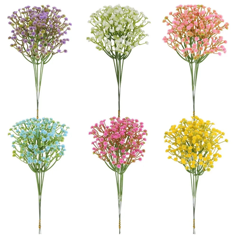 Artificial Starry Flowers Bouquet for Wedding Party Event Decorating Flower Arrangement Bridal Wedding Hand Bouquet Home Decorations
