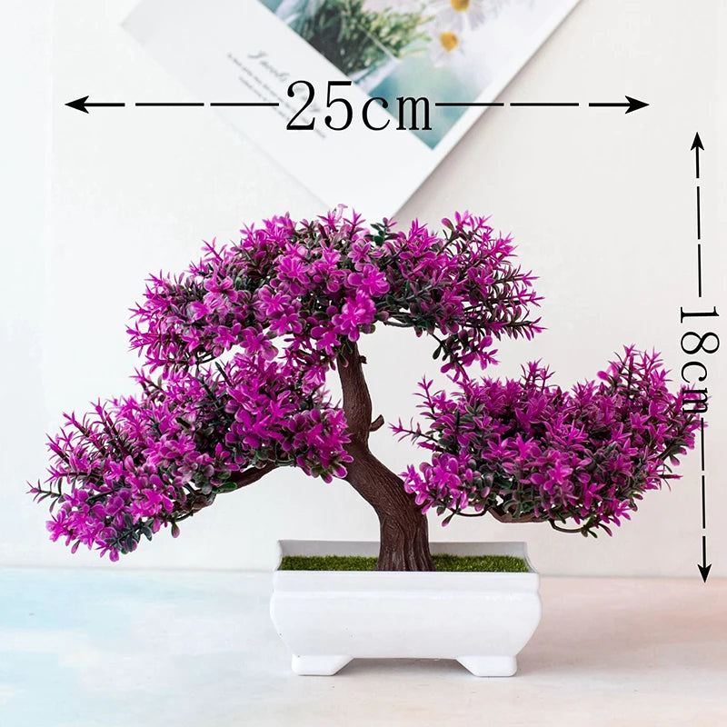 Artificial Plants Bonsai Small Tree Pot Decorating Plant Flowers Potted Ornaments For Home Room Table Decoration Hotel Garden Decor