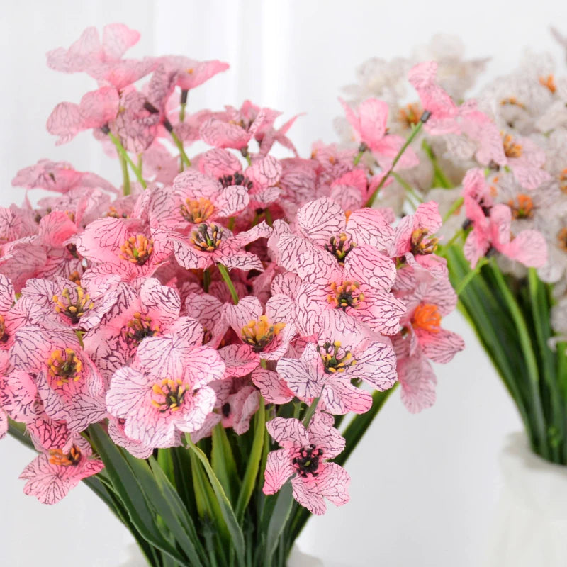 Artificial Violet Flowers Silk Flowers Grass Plants For Wedding Home Garden Decoration Birthday Xmas Party Decor Restaurant decoration