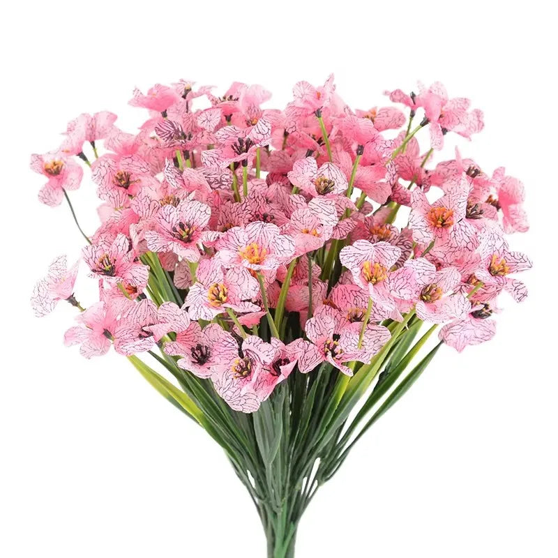 Artificial Violet Flowers Silk Flowers Grass Plants For Wedding Home Garden Decoration Birthday Xmas Party Decor Restaurant decoration