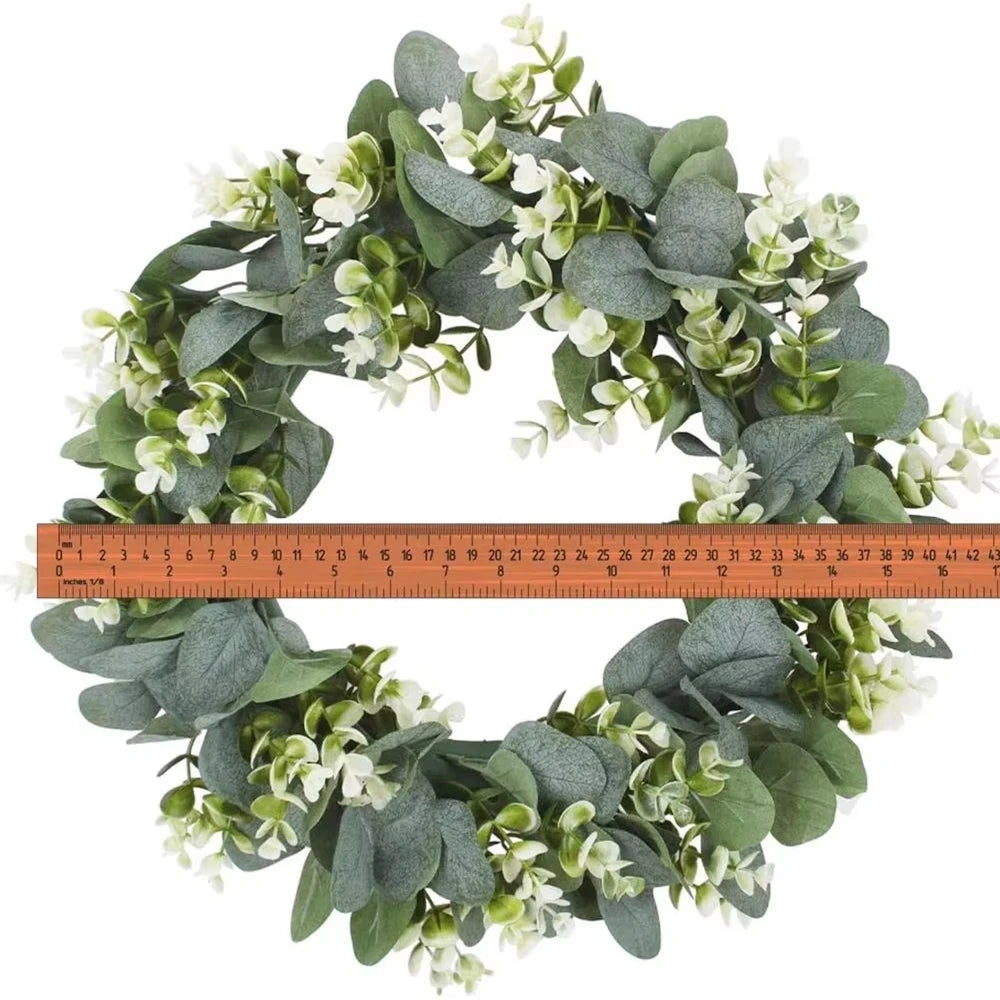 Artificial Plant Eucalyptu Wreath Wedding Holiday Supply Home Party Room Decoration Diy Photography Props Flower Background Wall