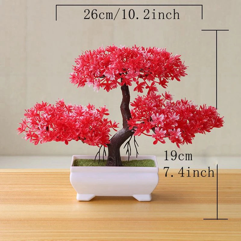 Artificial Tree Bonsai Simulation Plants Pot Plants for Garden Table Home Room Bedroom Decoration Outdoor Decorative Plant Ornaments