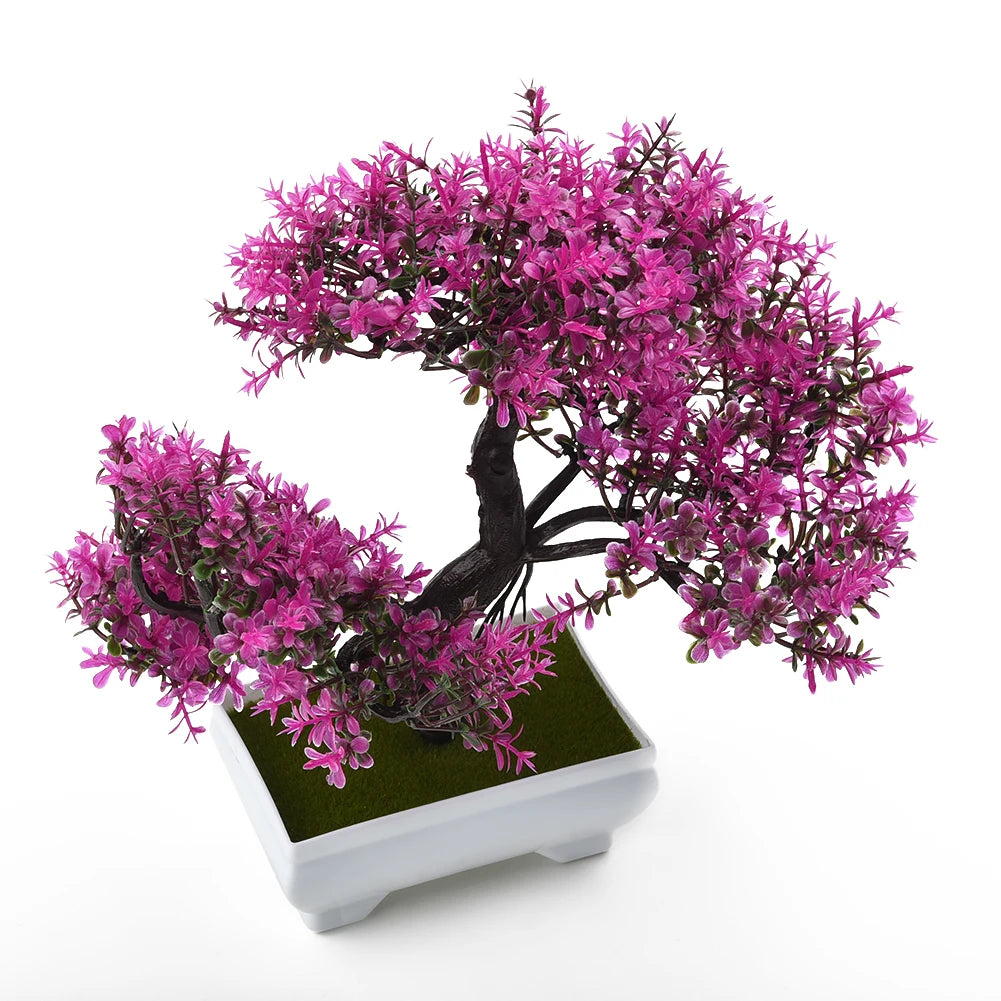 Artificial Plants Bonsai Small Tree Pot Decorating Plant Flowers Potted Ornaments For Home Room Table Decoration Hotel Garden Decor