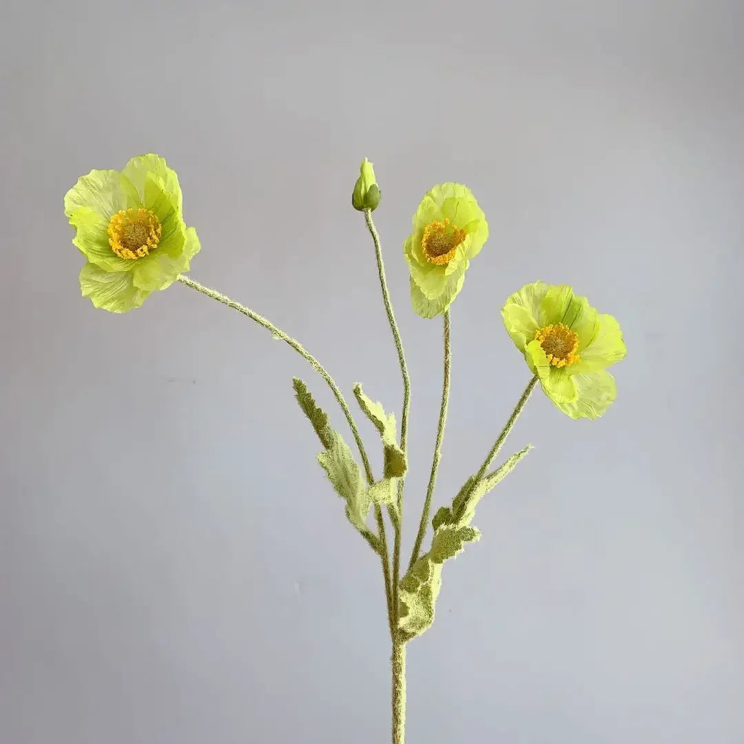 Artificial Flowers Poppy Silk Flowers Long Stem Housewarming Garden Table Wedding DIY Party Wedding Bridal Bouquet Decor