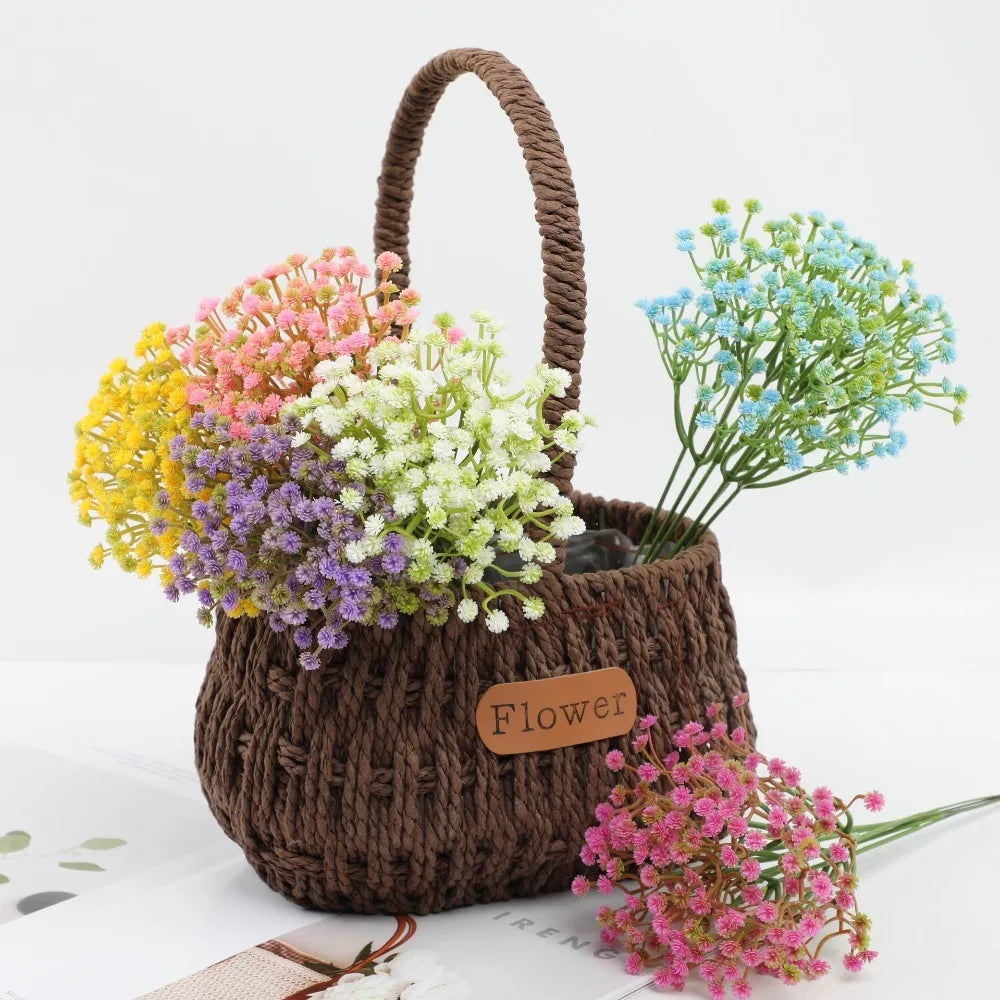 Artificial Starry Flowers Bouquet for Wedding Party Event Decorating Flower Arrangement Bridal Wedding Hand Bouquet Home Decorations